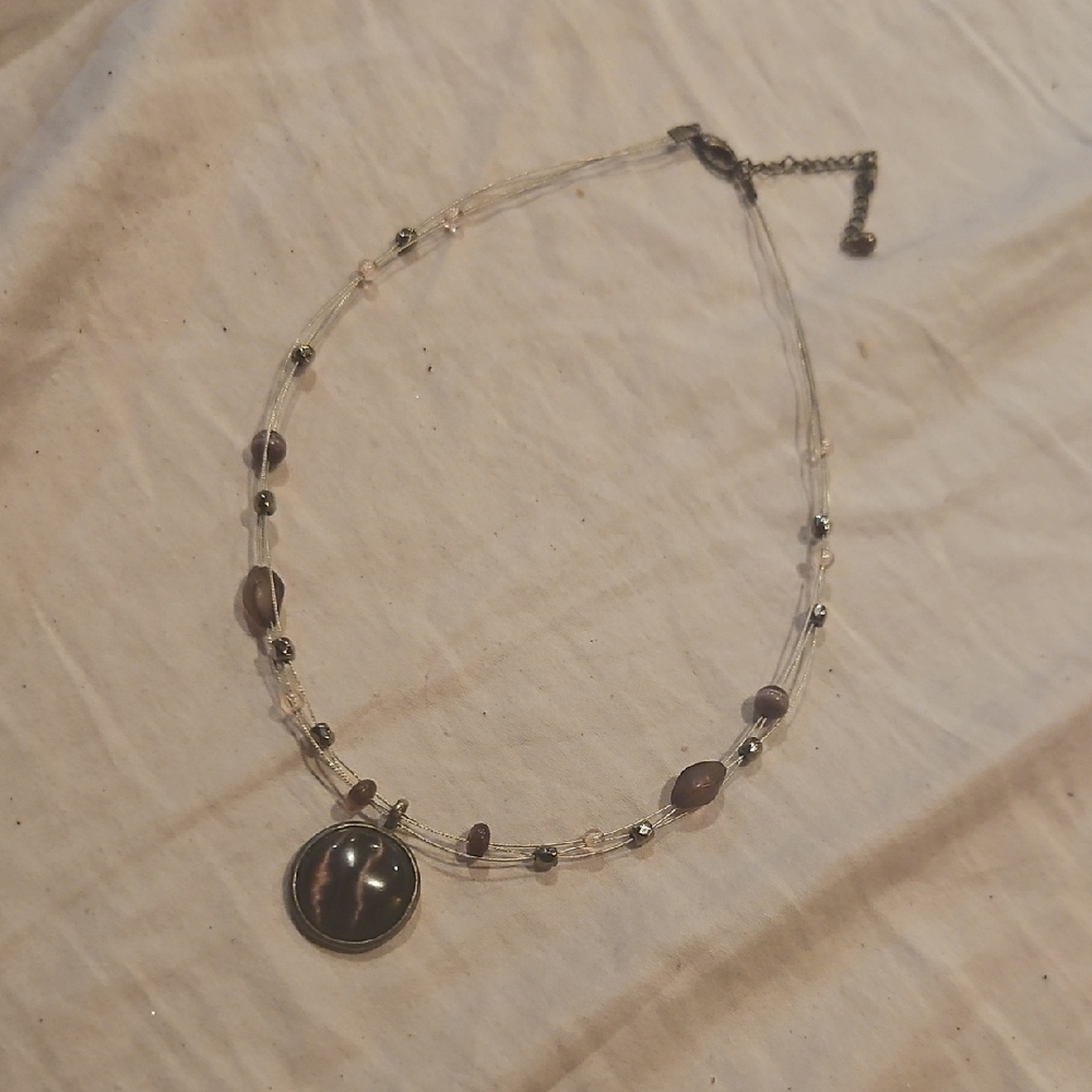 Cat Eye Floating Bead Necklace